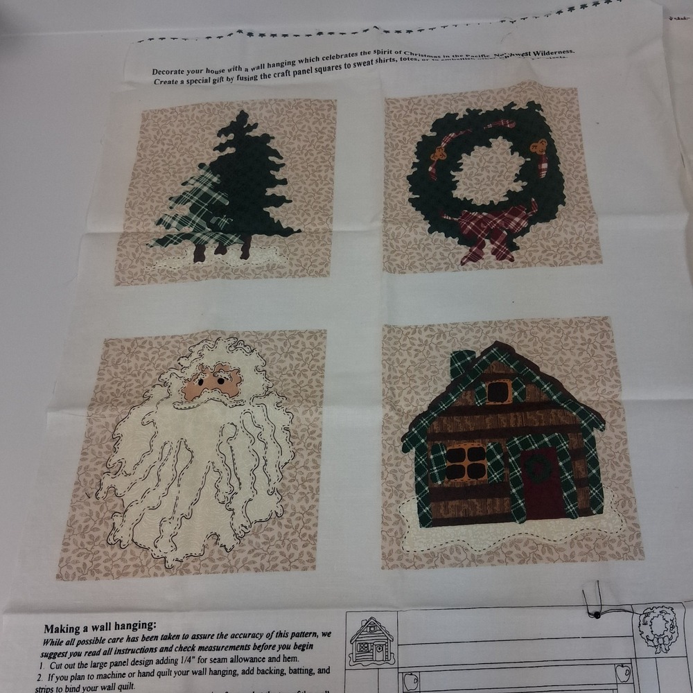 2 Vintage VIP Cranston Dreamspinners Yuletide Christmas Ornaments Fabric Panels - Picture 15 of 16
